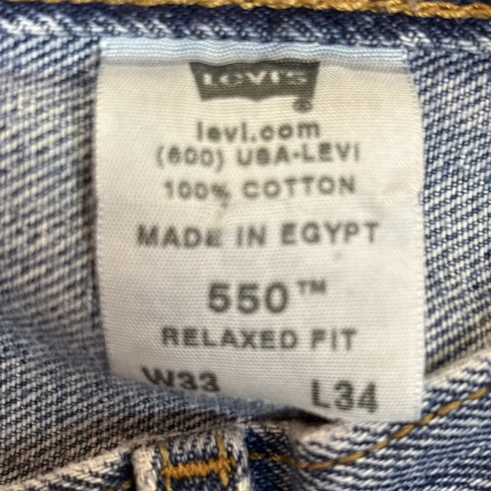 Y2K Levi's 550 Jeans Mens 33x34 Blue Relaxed Fit Denim Baggy